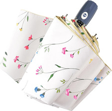 Color Glue Coating Sun Umbrella UV Protection Compact Folding Windproof Parasols