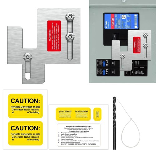 Panel Interlock Kit Generator Interlock Kit for Eaton Cutler Hammer BR Series 150/200 Amp ...