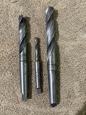 Lot Of 3 Drill Point Cle-Force 11/16 35/33 9/22  Point High Speed Steel Silver