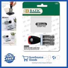 Date Stamp for Office Use with Rotating Bands and Black Ink Pad Included