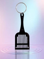 Cat Litter Scooper Keychain Fun Litterbox Box Poop Key Crazy Pet Rescue Supplies