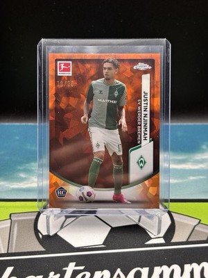 2024 TOPPS Chrome Sapphire Bundesliga ORANGE /25 Card Njinmah Werder Bremen