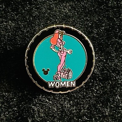 DLR Jessica Rabbit Women Bathroom Toontown Signs Hidden Mickey Disney Pin 2017