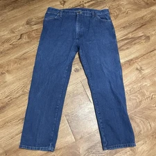 Wrangler Bootcut Blue Denim Jeans Men 42X30 Western Cowboy Rodeo Rancher Pants