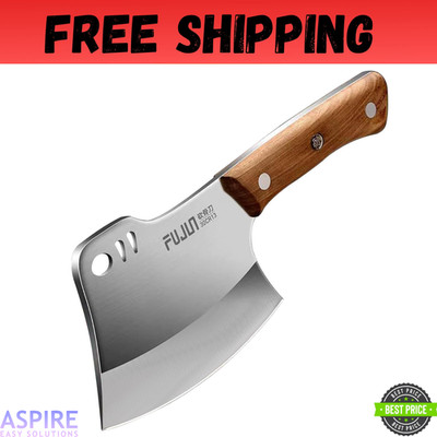 QEGNOBOK Meat Bone Cleaver Knife for Meat Cutting Handmade, Heavy Duty Butche...