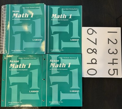 Saxon Math 1 Complete Home Study Curriculum Kit w/WBK Fact Card Set