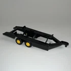Vintage TONKA Truck 1978 Black Dual Axel  Trailer #812264 Yellow Rims