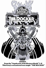 Thin Lizzy The Rocker Poster Art 8x11 Print By Jim Fitzpatrick. Album Cover Art