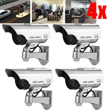 4PCS Indoor Outdoor Fake Security Camera Dummy Solar Powered Camera Tools US