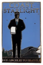 Amtrak Coast Starlight Collector Edition Enameled Lapel Hat Pin Seattle to LA