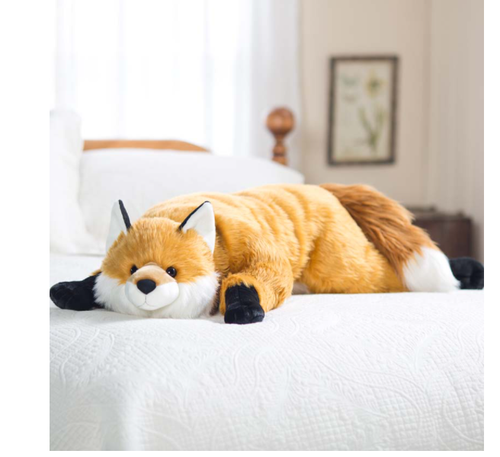 plush fox pillow