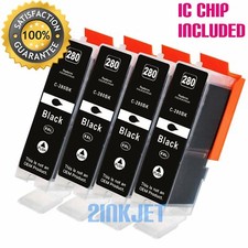 4pk PGI-280XXL BK Ink for Canon Pixma TS6120 TS6220 TS8320 TS8322 TS9520 TS9120