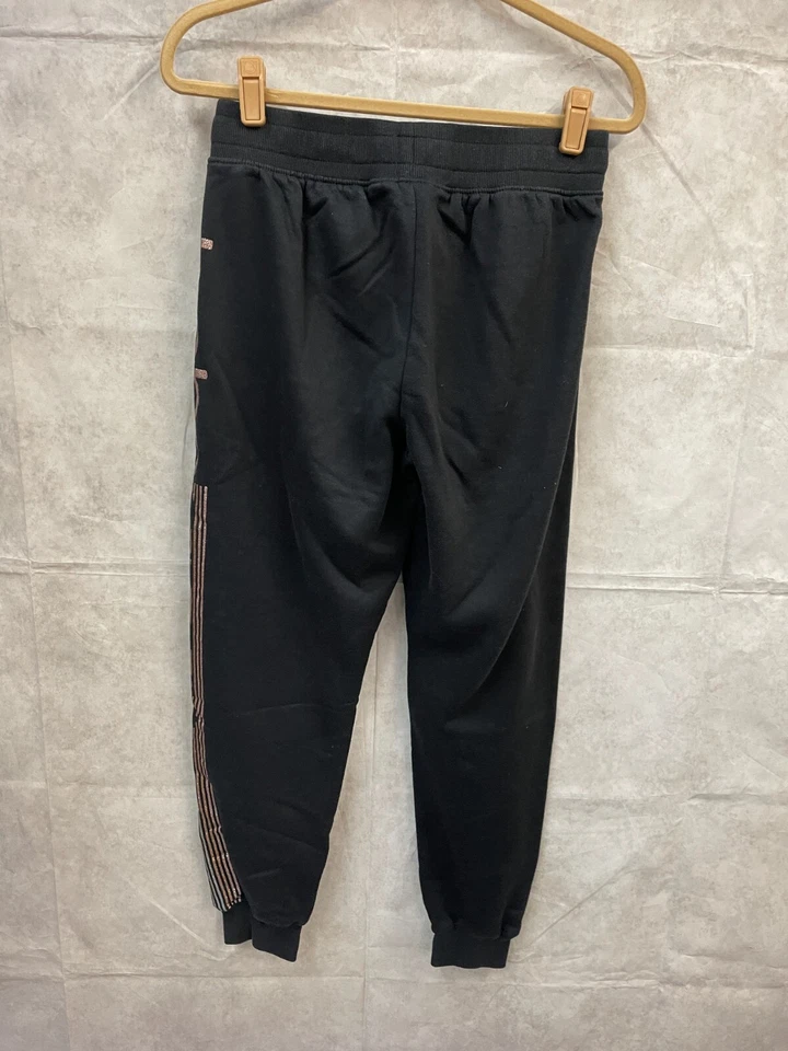 Pantalones deportivos Bebe Sport para mujer negros mezcla de algodón con cordón ropa activa talla M Foto 2 de 4