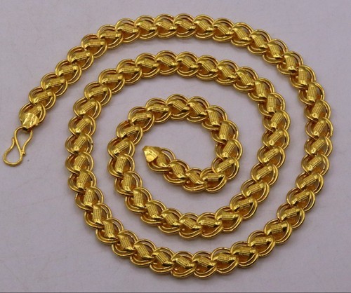 22K YELLOW GOLD HANDMADE FABULOUS LOTUS 