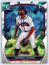 2023 BOWMAN BASEBALL ATOMIC 1ST REFRACTOR #BCP-33 AMBIORIS TAVAREZ BRAVES
