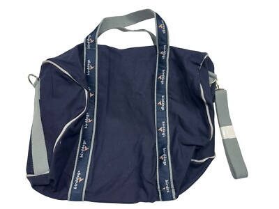 Birddogs Duffle Gym Bag Canvas Travel Carry On Weekend Bag Navy Blue Logo