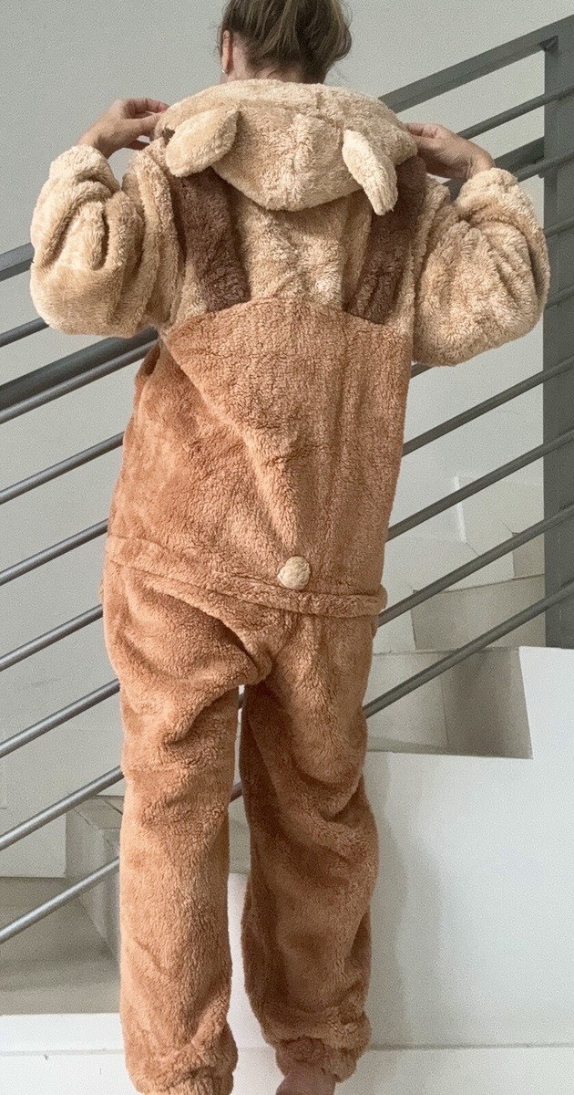 TPNY, Bear Hooded Bodysuit/Pajama/ Costume Plush Thickened One