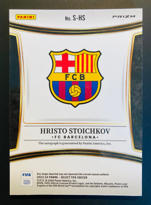 325★サッカー★hristo stoichkov★prostars★フィギュア 2023-24 Panini Select FIFA Hristo Stoichkov Autographed Barcelona