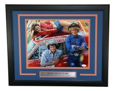 Catherine Bach John Schneider Tom Wopat Auto 14x11 Dukes Of Hazzard Framed JSA