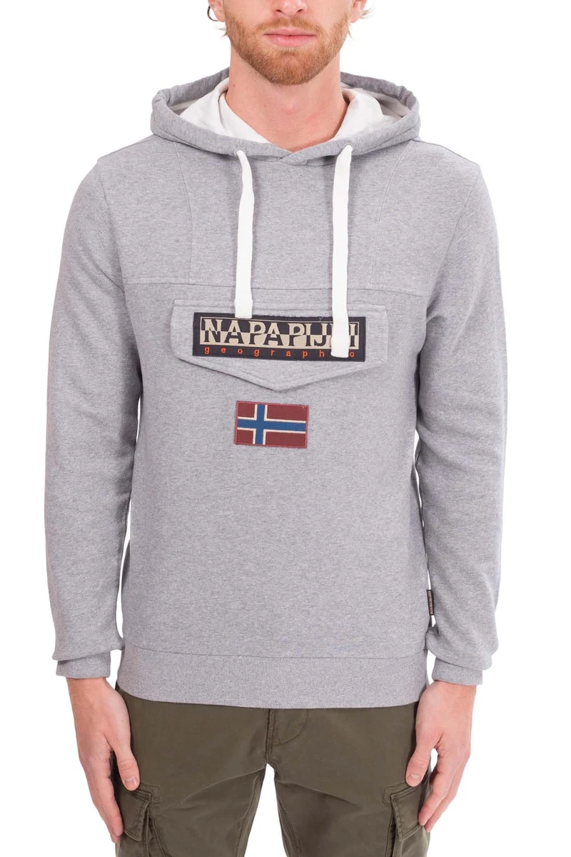 Napapijri burgee cheap hoodie grey