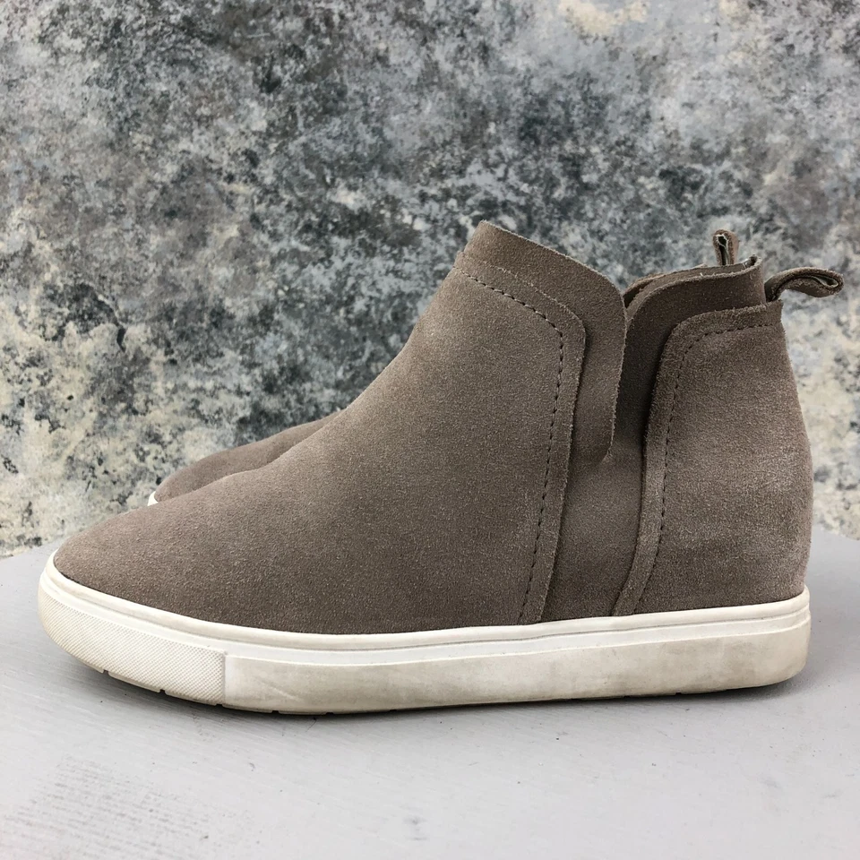 Zapatillas Steven Steve Madden Para Mujer Talla 8M Barker Taupe Gamuza Cuña Oculta Foto 3 de 4