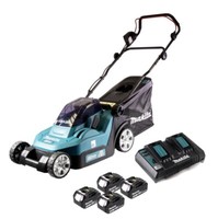 Makita Dlm 382 PF4 RasenmäHer 36 V ( 2X 18 V ) 38 Cm + 4X Akku 3Ah + Doppellader