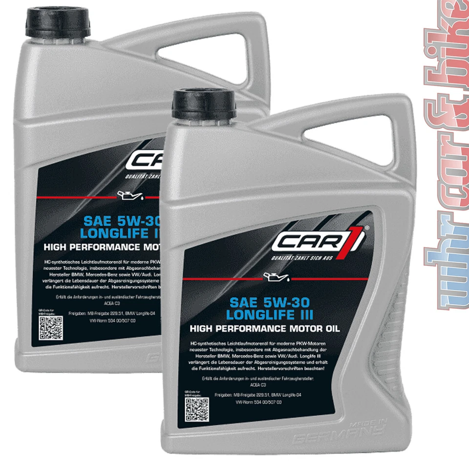 CAR1® Motoröl 5W-30 Longlife III 2x 5L Car1 HC-Synthese VW 50400 50700 BMW Longlife-04