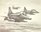 Douglas A-4 Skyhawk Aircraft Inflight Aviation Vintage Bookplate Art Print