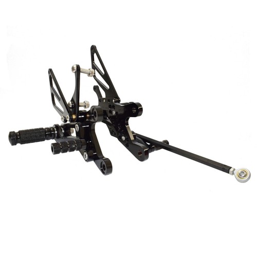 Nero rearset pedane arretrate regolabili poggiapiedi per YAMAHA YZF R1 1998-2003 - Picture 4 of 6