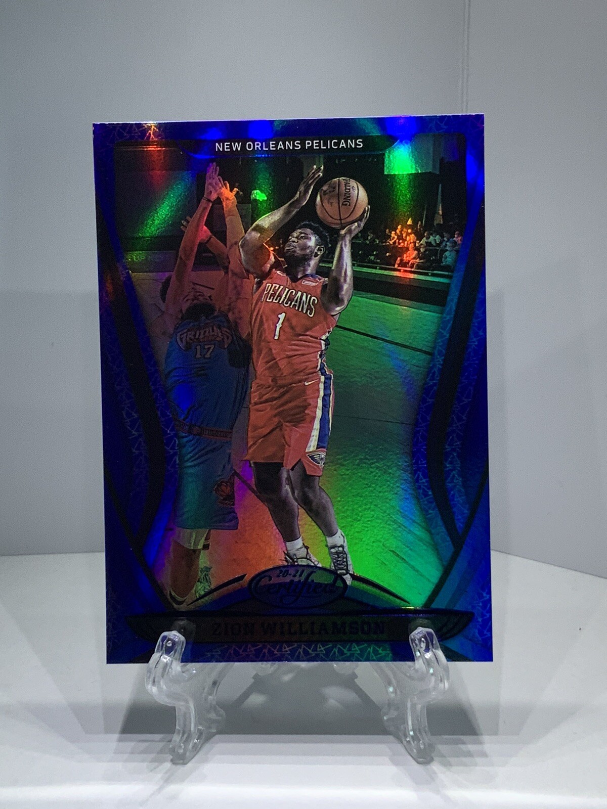 2020-21 Certified Mirror Blue Zion Williamson #80 New Orleans Pelicans