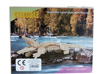 Krokodil 3D Puzzle Tiere Bauernhof Holzbausatz Steckpuzzle Holzpuzzle Bausatz