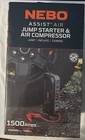 NEBO ASSIST AIR 1500A JUMP STARTER AIR COMPRESSOR NEB-PBK-0004 Brand New