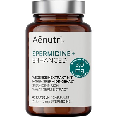SPERMIDIN Enhanced von Aenutri    Hochdosiert, 3,0 mg pro Tagesdosis, 60 Kapseln