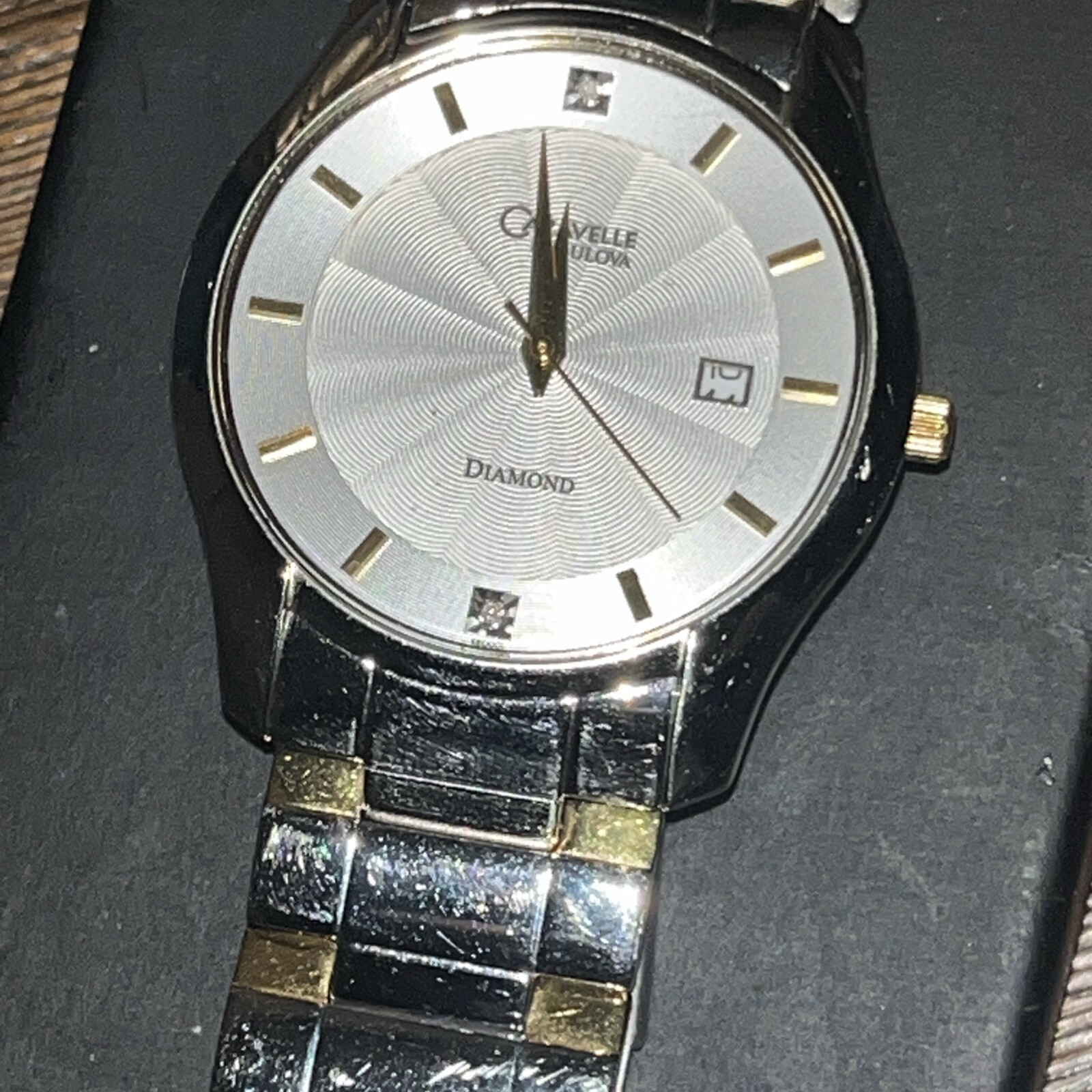 Bulova Caravelle C923019 38mm Men's Diamond Accent Watch with Running Feature