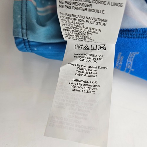 Nike Gilrls' Swim Aurora Swoosh Swimsuit Size Small Blue Galaxy NESSE760-459 - Picture 11 of 11