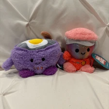 BumBumz Kitchen Blender Bonnie and Pan Pixi Plushies Set 4.5” NWT