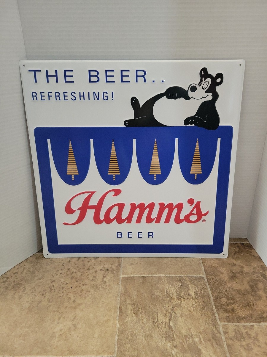 Hamms Beer Bear Tin Sign Bar Man Cave Game Room Minnesota New | eBay