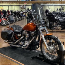 For Harley Dyna Super Glide Large Smoke 18"x16" Motorcycle Windshield 7/8'' 1''