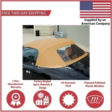 FIts Mazda Miata Convertible Top 2 Piece Zipper WPlastic window 90-97 Tan Cabrio