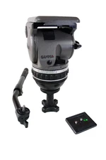 CARTONI GAMMA FLUID HEAD TELESCOPIC PAN BAR HAN CAMERA WEDGE PLATE SERVICED 35Lb