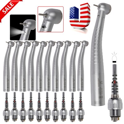 1-10X LUX Dental High speed Fiber Optic LED handpiece torque Fit KaV Multiflex