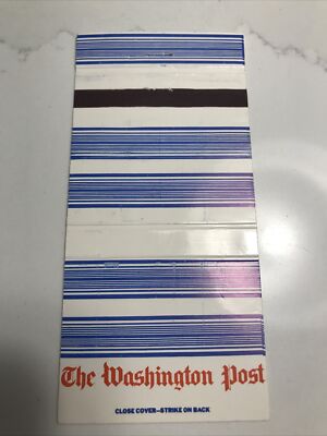 The Washington Post 30 Strike Matchbook Cover Newspaper