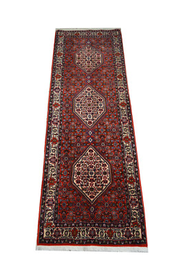 Bidjar 224x74 Läufer Galerie Bijar Herati Mahi Rug handgeknüpft Orientteppich