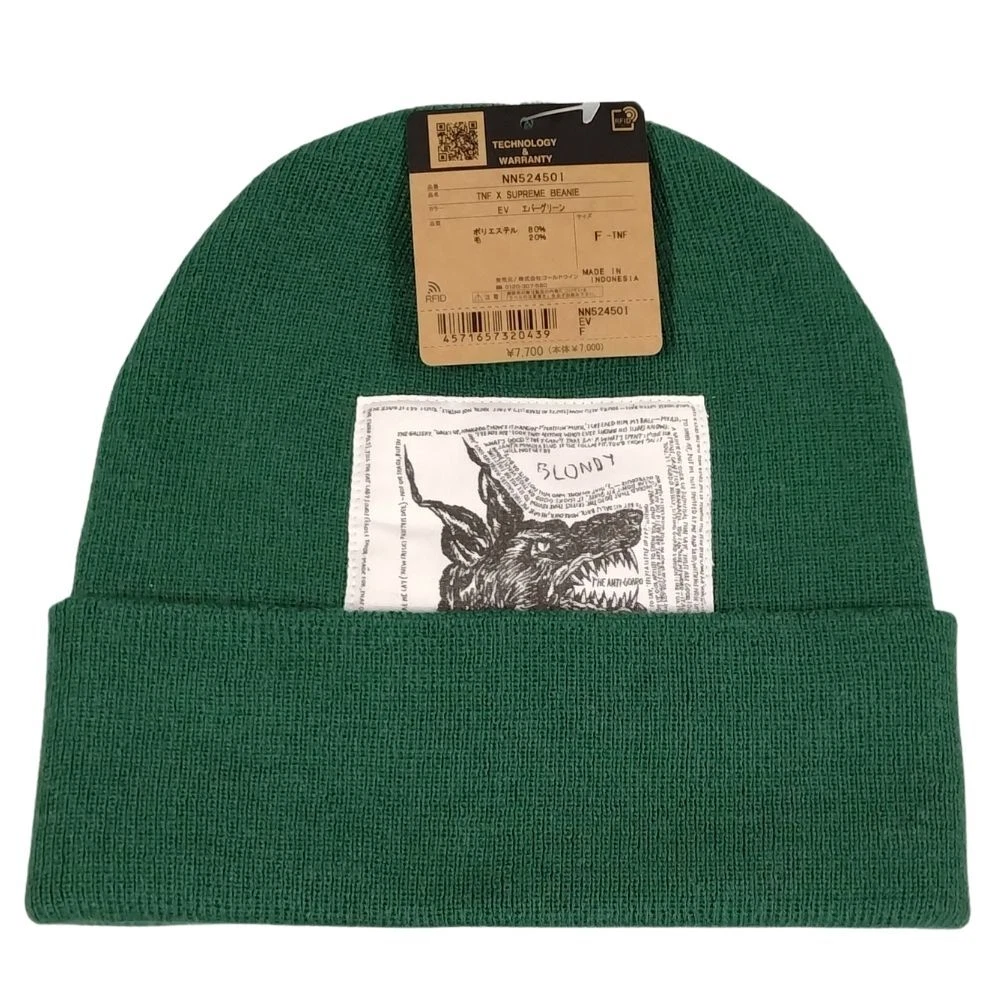 BONNET SUPREME x The North Face 24AW jamais vert authentique / 35946