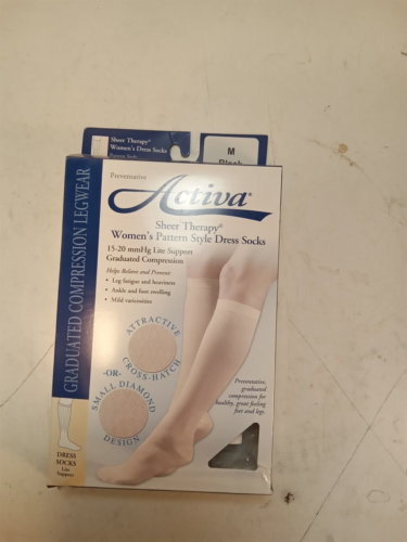 Activa Sheer Therapy Calze eleganti da donna con motivo, Nero, 15-20 MMHG - Foto 12 di 18