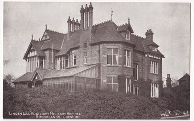 Linden Lea Hilfsmilitärkrankenhaus Brooklands Cheshire Erster Weltkrieg VAD Postkarte Verkauf