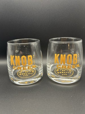 Knob Creek Bourbon Whiskey Clermont KY Rocks New Glasses Sets Of 2