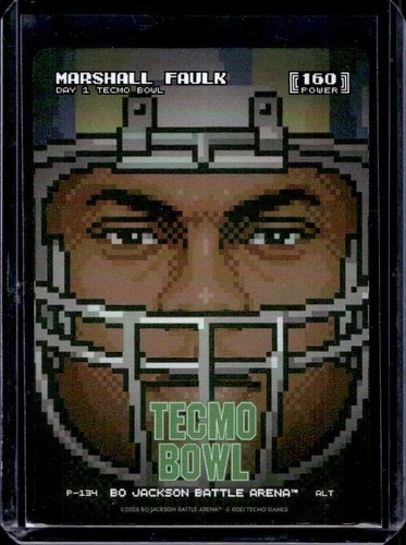 2026 Battle Arena Tecmo Bowl Marshall Faulk Day 1 Pixel Helmet Alt SP #P134