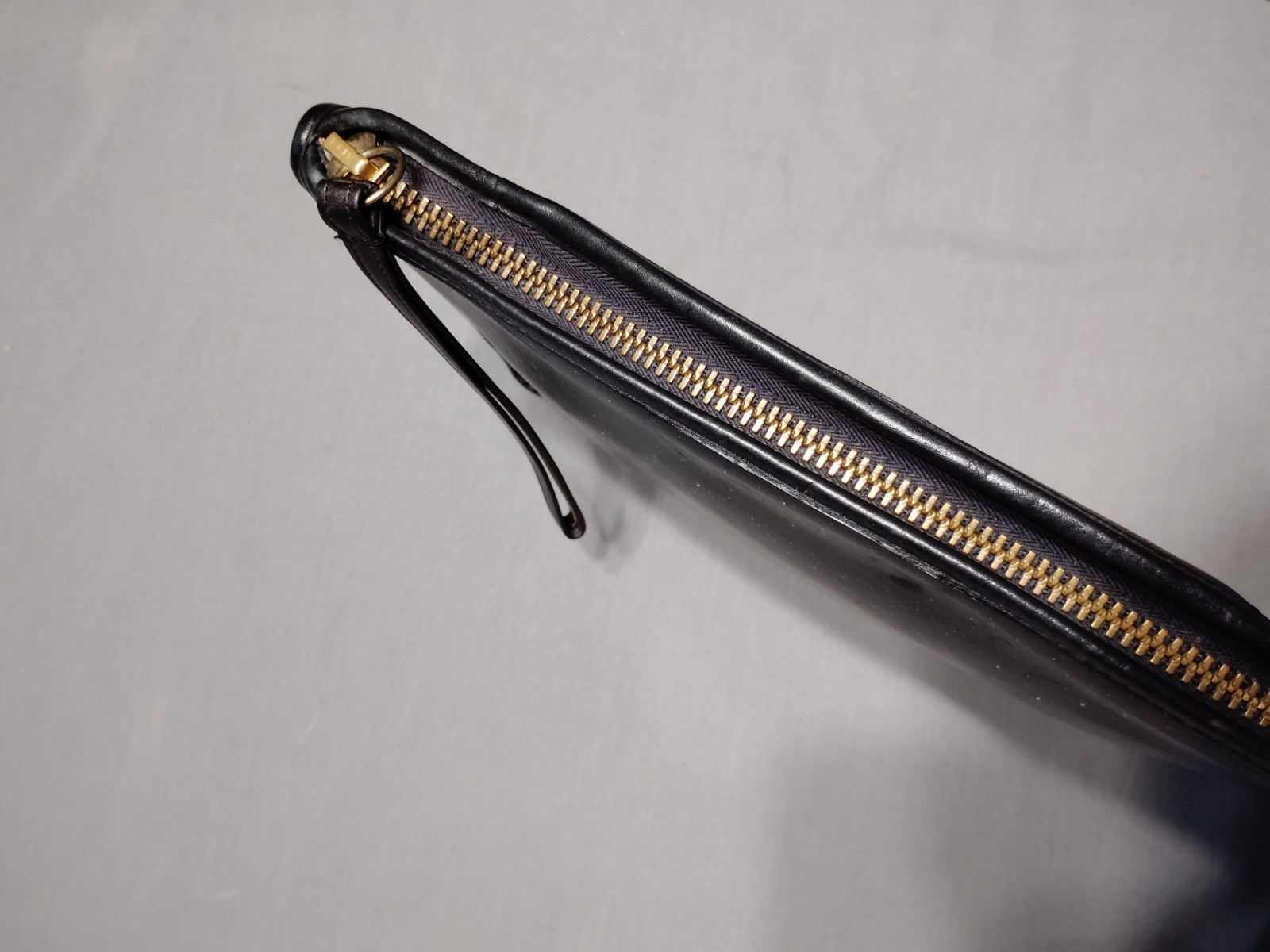 VTG COACH 1034 Black Leather Top Zip Clutch Document Holder Portfolio Case USA** image 5