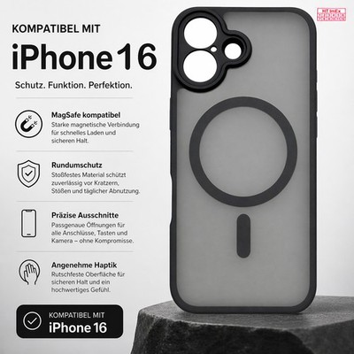 Magnetic TPU Case compatible with iPhone 16 MagSafe Camera Protection Shockproof